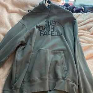 green north face hoodie size large never worn